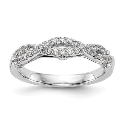 14K Weißgold Damen-Ehering mit natürlichen Diamanten, 0,408 ct. Gesamtgewicht