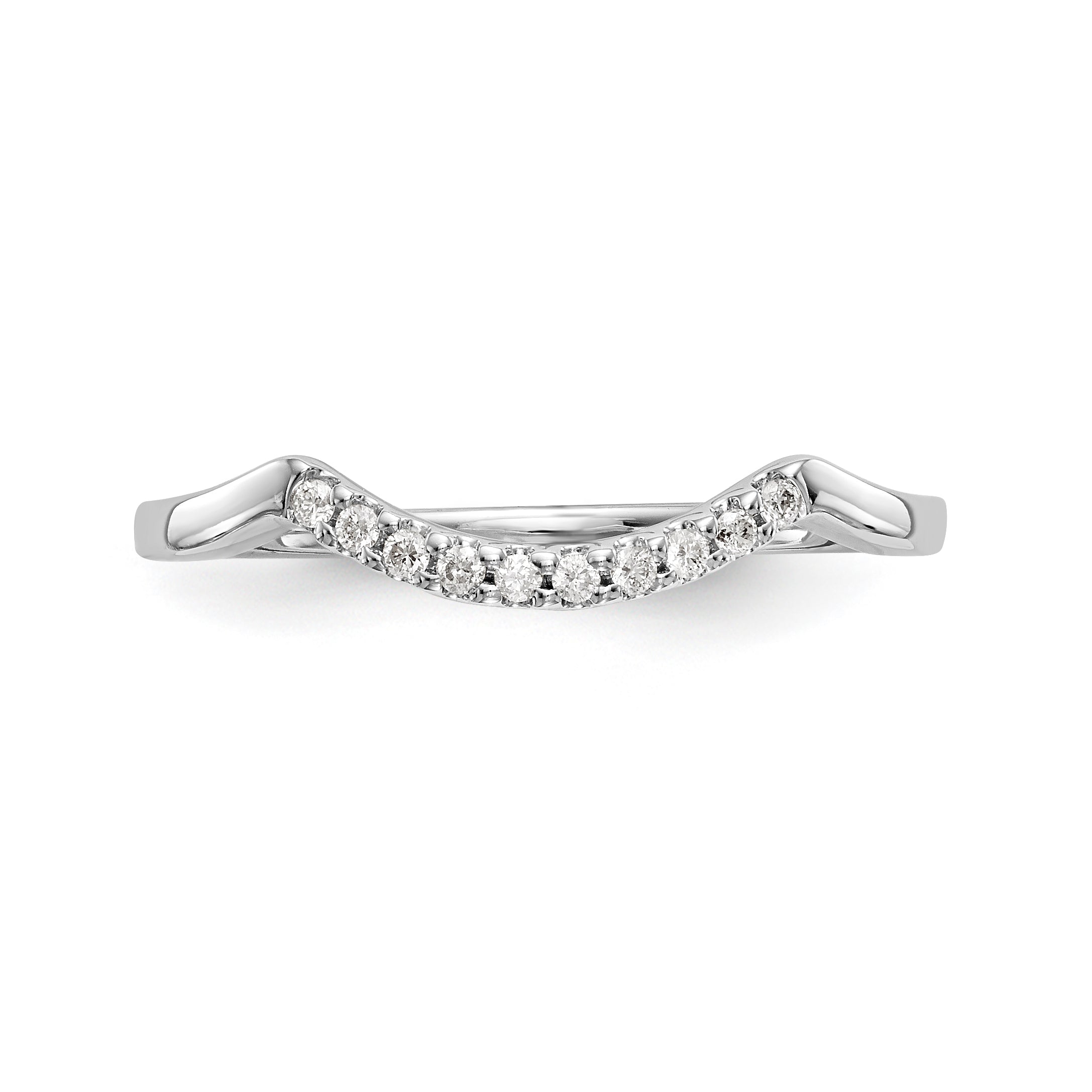 14K Weißgold Diamant-Trauring
