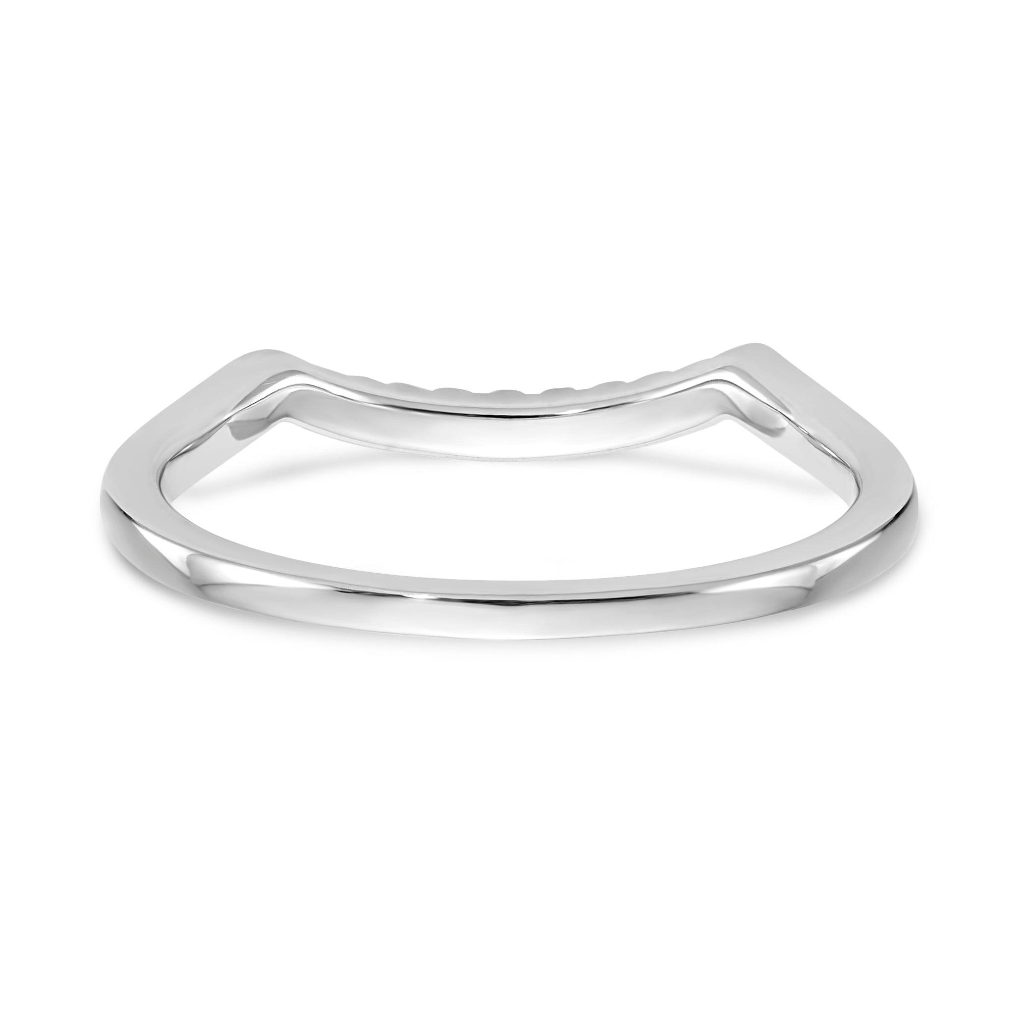 14K Weißgold Diamant-Trauring
