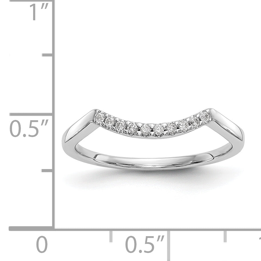 14K Weißgold Diamant-Trauring