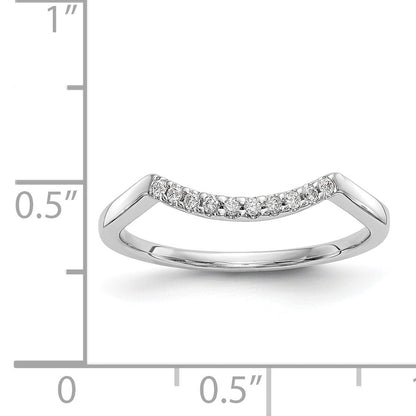 14K Weißgold Diamant-Trauring
