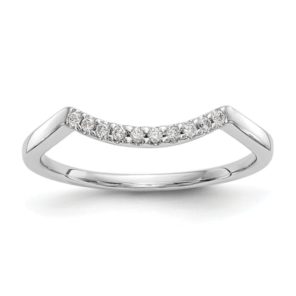 14K Weißgold Diamant-Trauring
