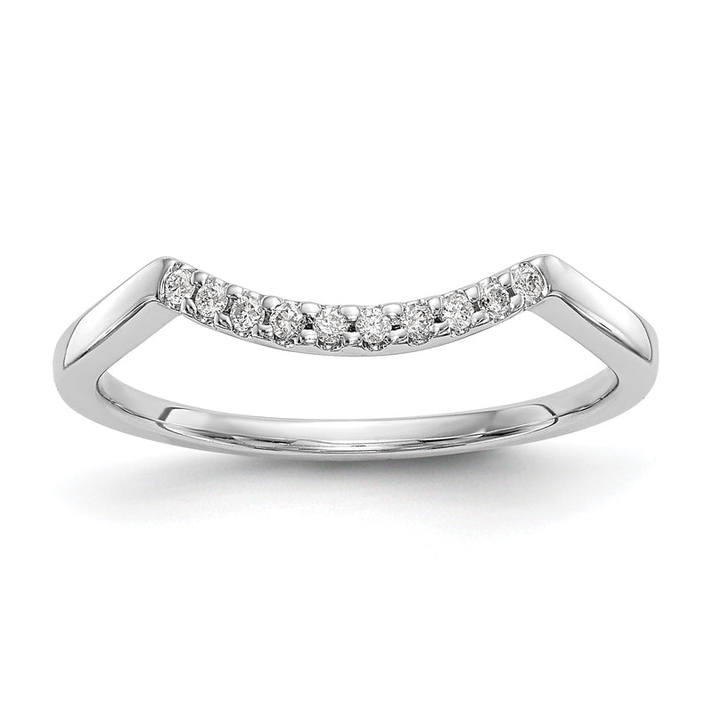 14K Weißgold Diamant-Trauring