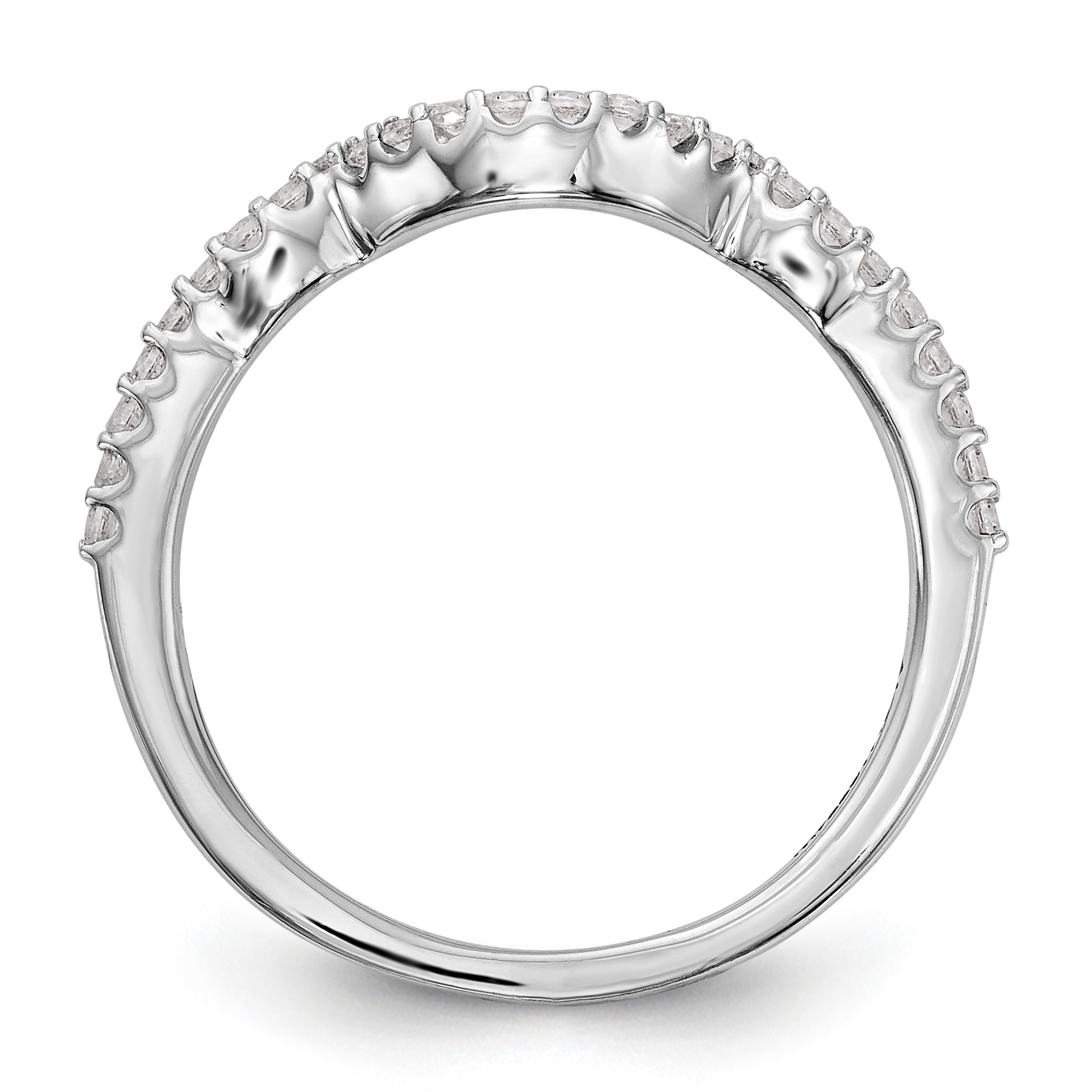 14K Weißgold Diamant-Trauring