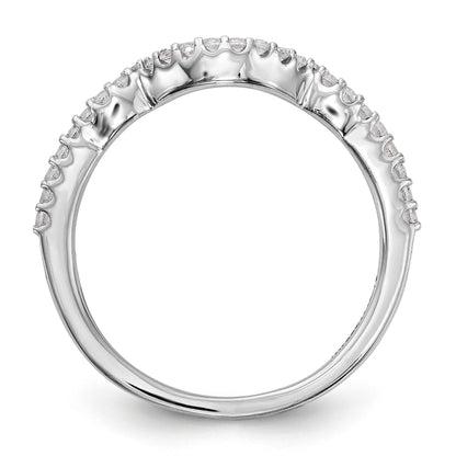14K Weißgold Diamant-Trauring