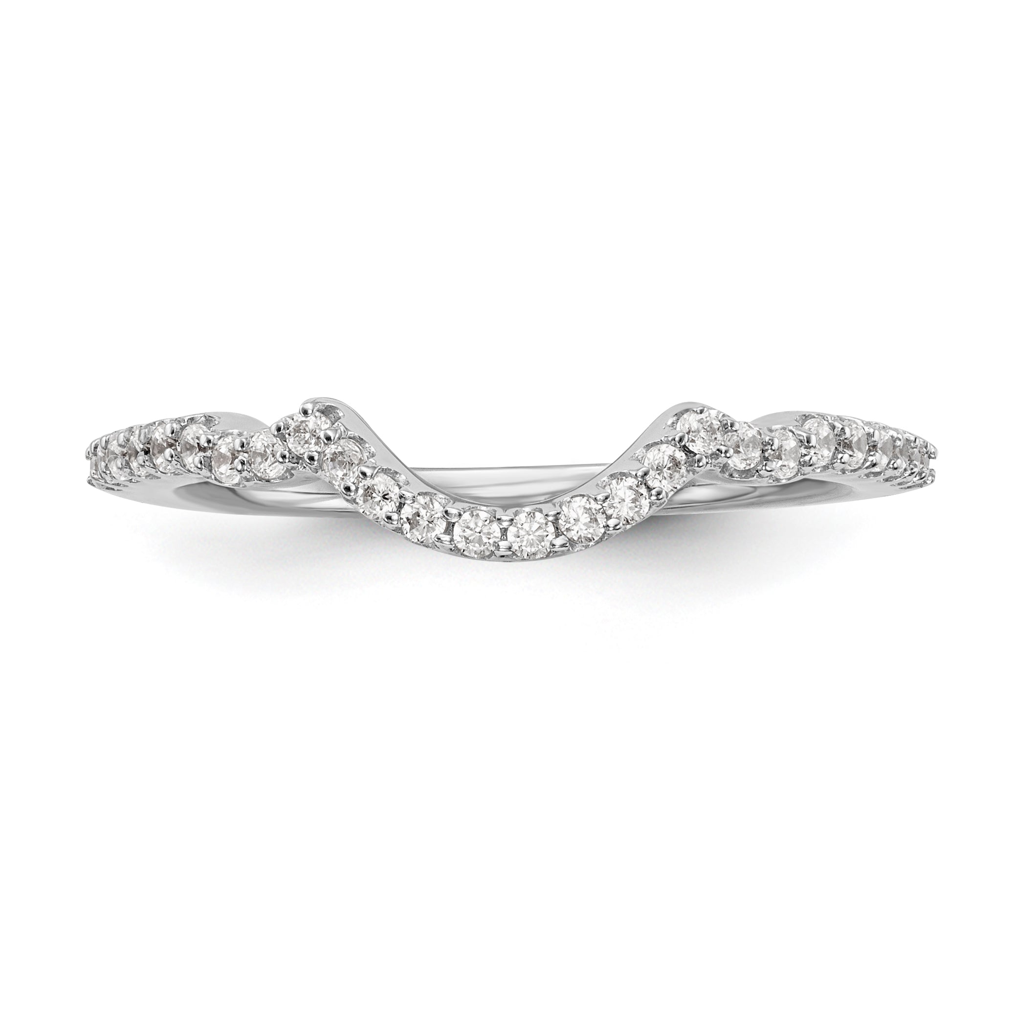 14K Weißgold Diamant-Trauring