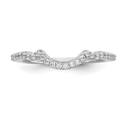 14K Weißgold Diamant-Trauring