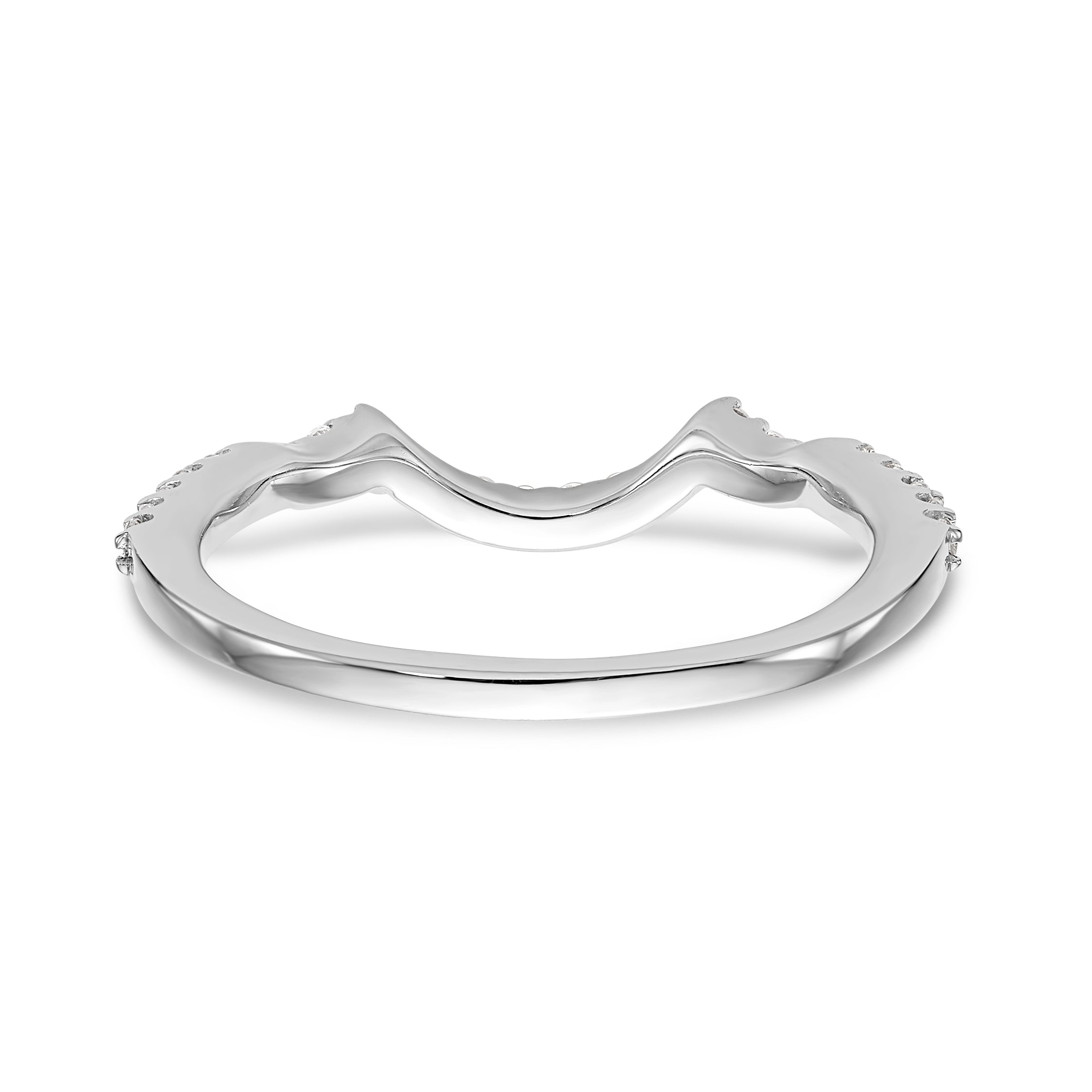 14K Weißgold Diamant-Trauring