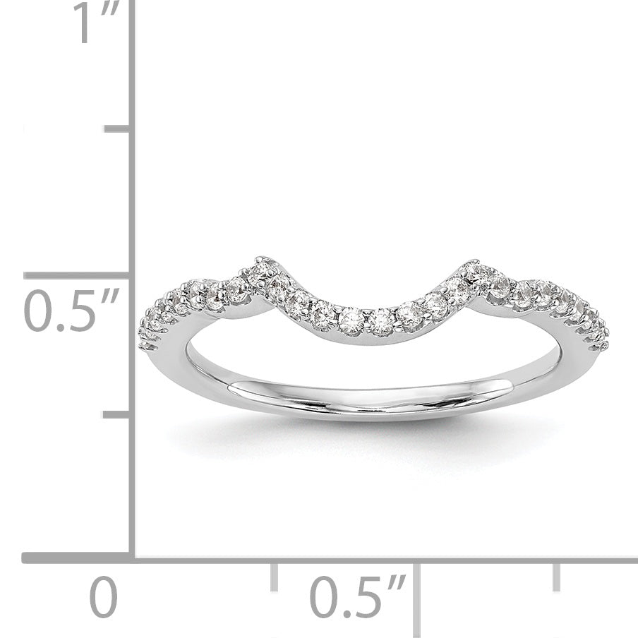 14K Weißgold Diamant-Trauring