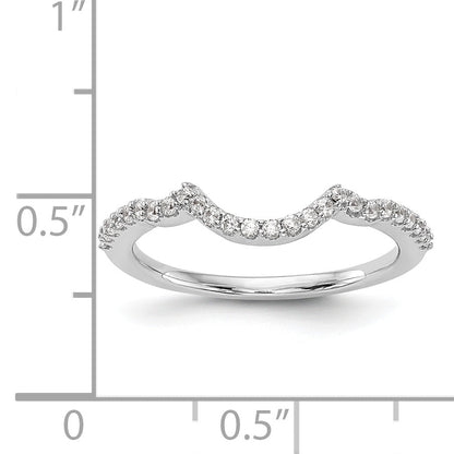 14K Weißgold Diamant-Trauring