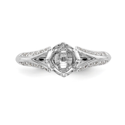 Verlobungsring aus 14 Karat Weißgold mit simuliertem Diamanten im Criss-Cross-Design und Steckfassung