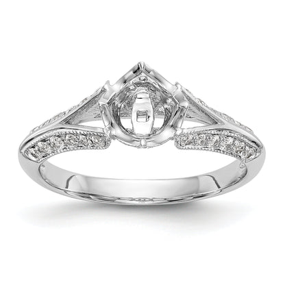 Verlobungsring aus 14 Karat Weißgold mit simuliertem Diamanten im Criss-Cross-Design und Steckfassung