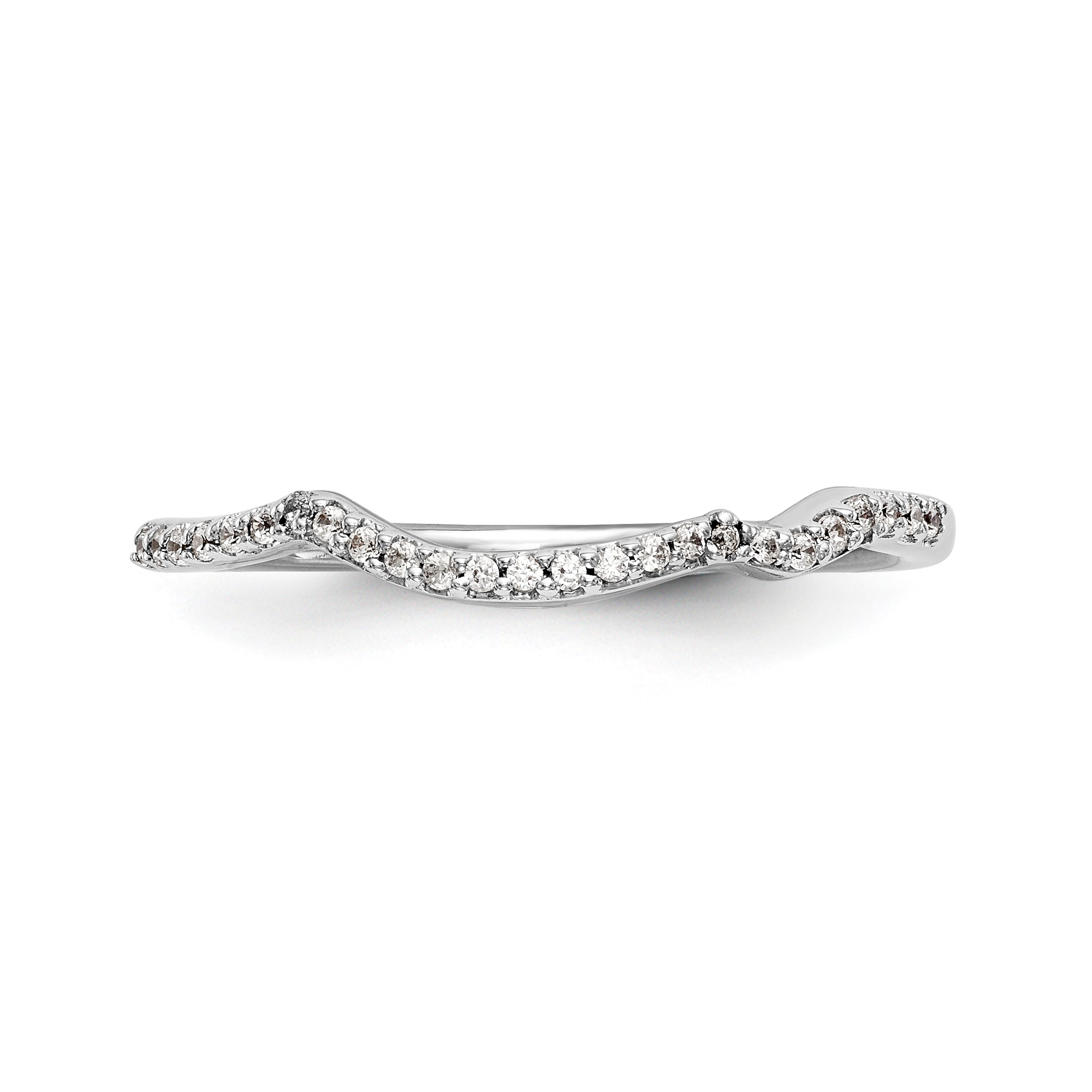 14 Karat Weißgold Diamant-Ring, konturiert