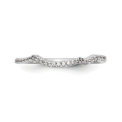14 Karat Weißgold Diamant-Ring, konturiert