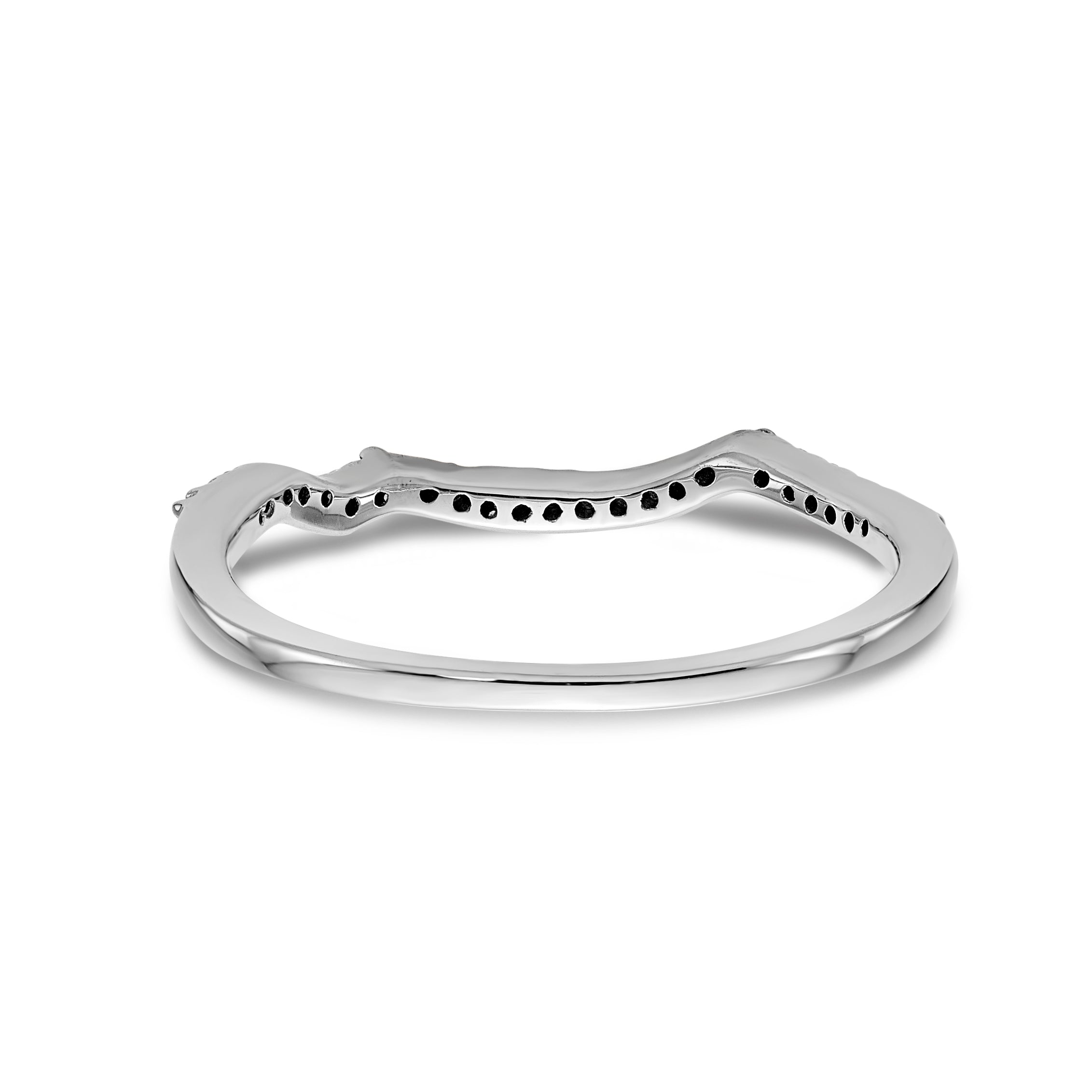14 Karat Weißgold Diamant-Ring, konturiert