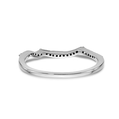 14 Karat Weißgold Diamant-Ring, konturiert