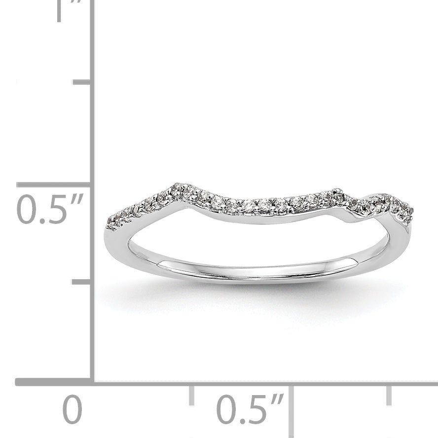 14 Karat Weißgold Diamant-Ring, konturiert