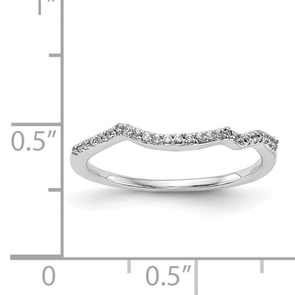 14 Karat Weißgold Diamant-Ring, konturiert