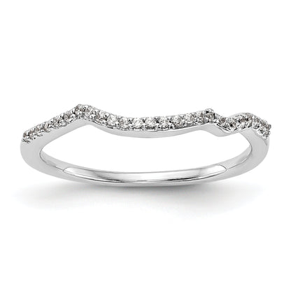 14 Karat Weißgold Diamant-Ring, konturiert