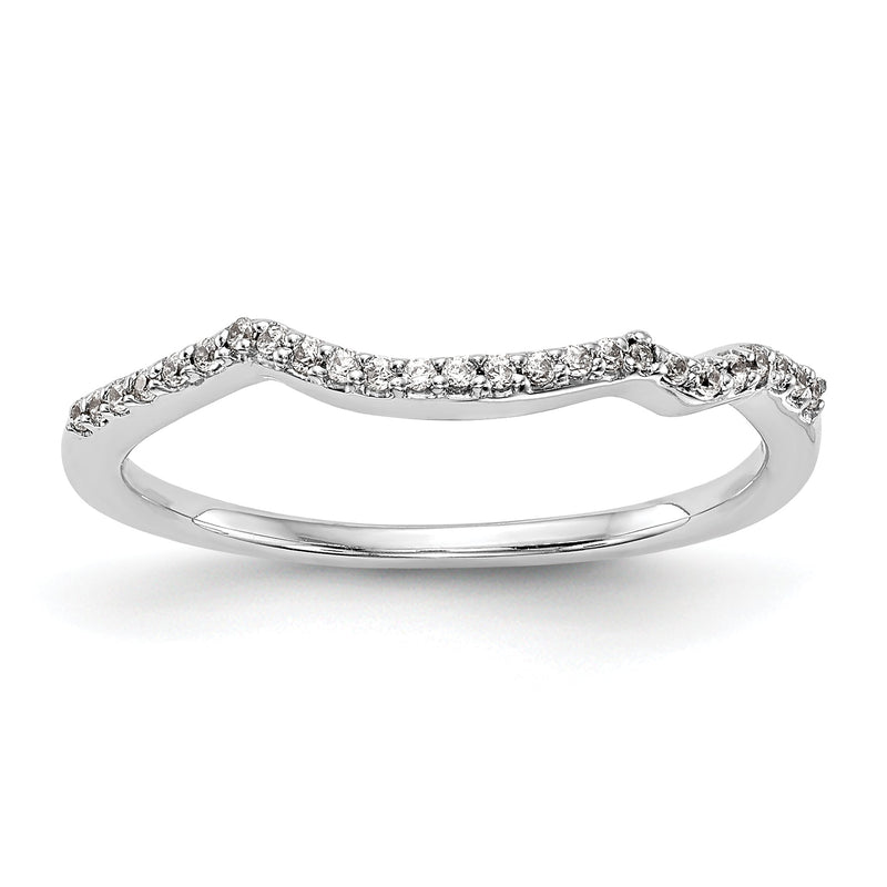 14 Karat Weißgold Diamant-Ehering, konisch