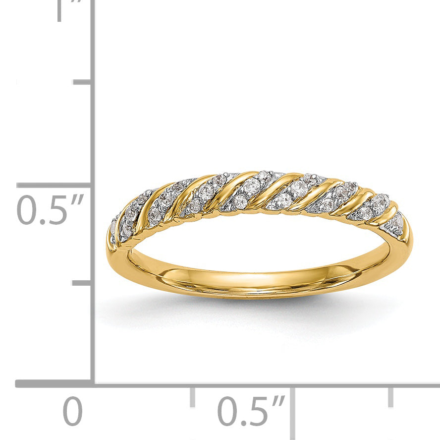 14K Diamant-Ehering