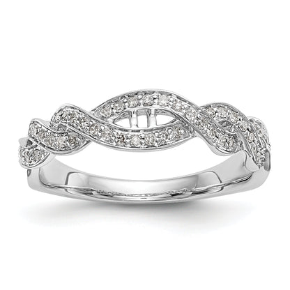 14 Karat Weißgold Verlobungsring mit simulierten Diamanten im Kreuzdesign und Krappenfassung