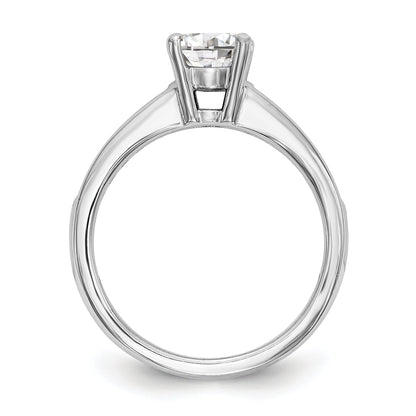 14K Weißgold Verlobungsring mit simuliertem Diamanten