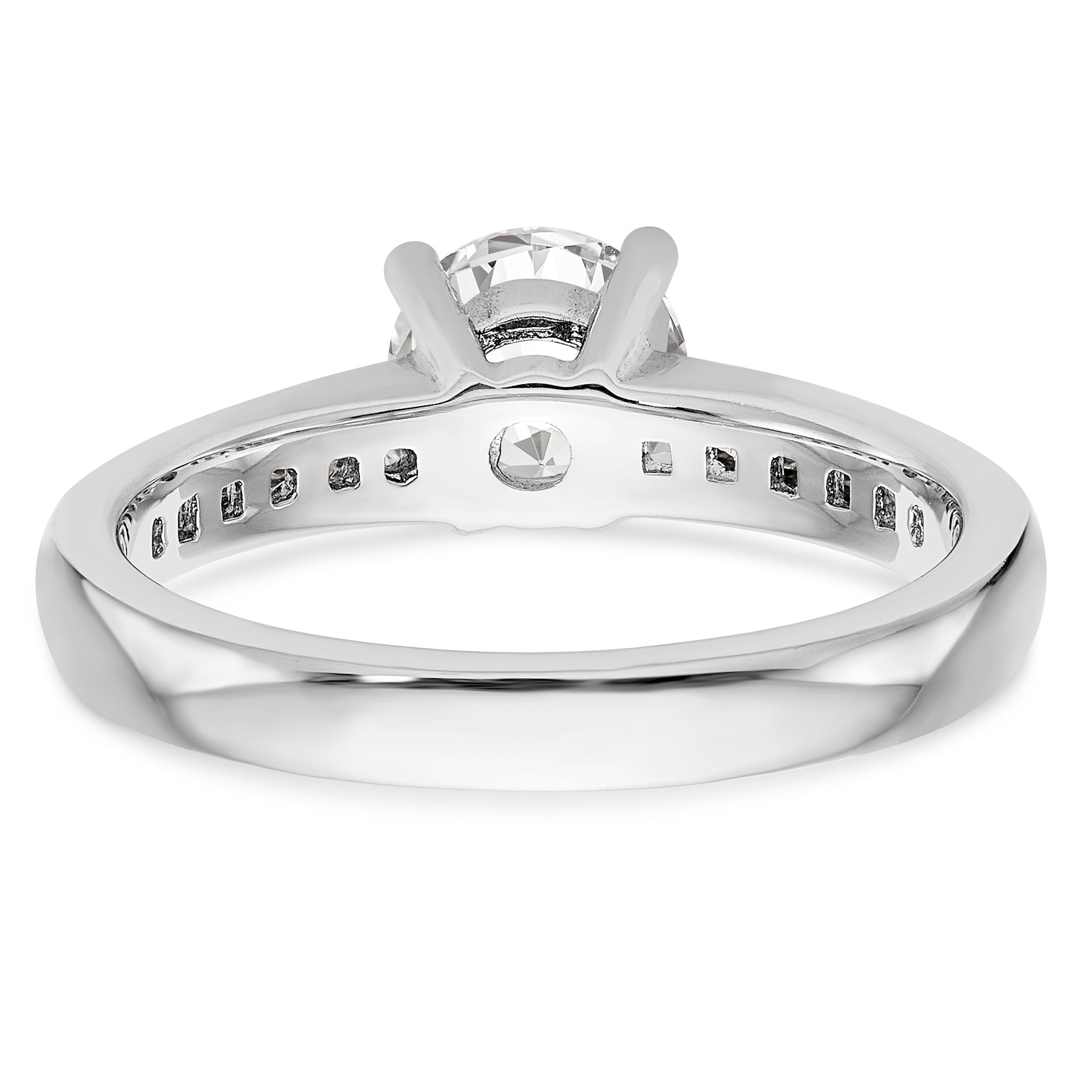 14K Weißgold Verlobungsring mit simuliertem Diamanten