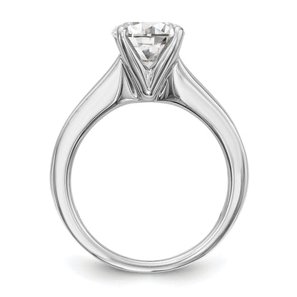 14K Weißgold Verlobungsring mit simulierten Diamanten