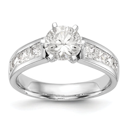 14K Weißgold Verlobungsring mit simuliertem Diamant in Krappenfassung