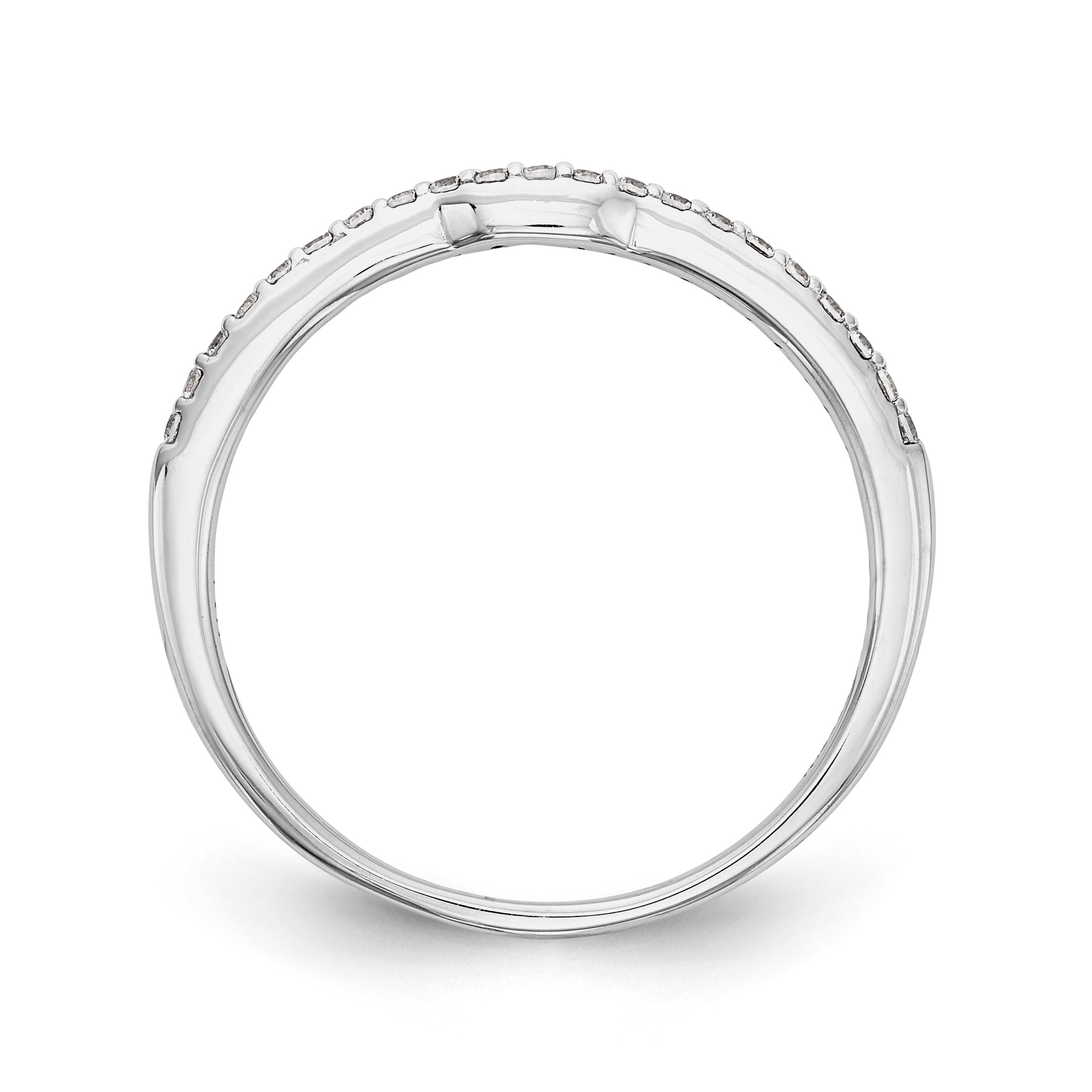 14K Weißgold Diamant-Trauring