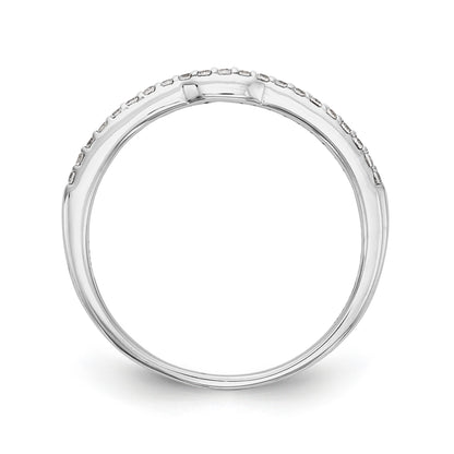 14K Weißgold Diamant-Trauring