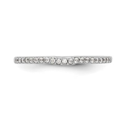 14K Weißgold Diamant-Trauring