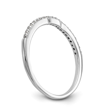 14K Weißgold Diamant-Trauring