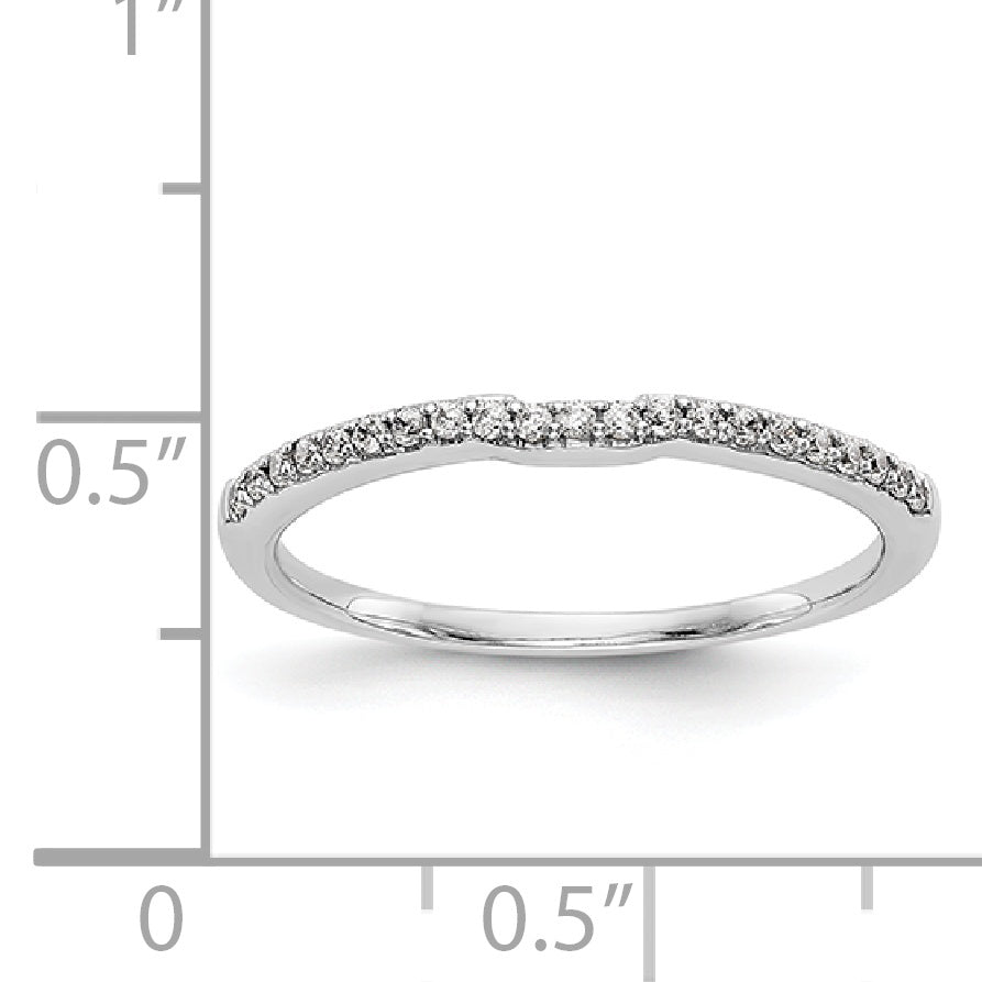 14K Weißgold Diamant-Trauring