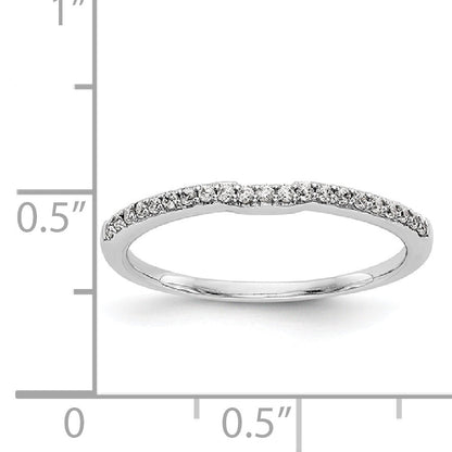 14K Weißgold Diamant-Trauring