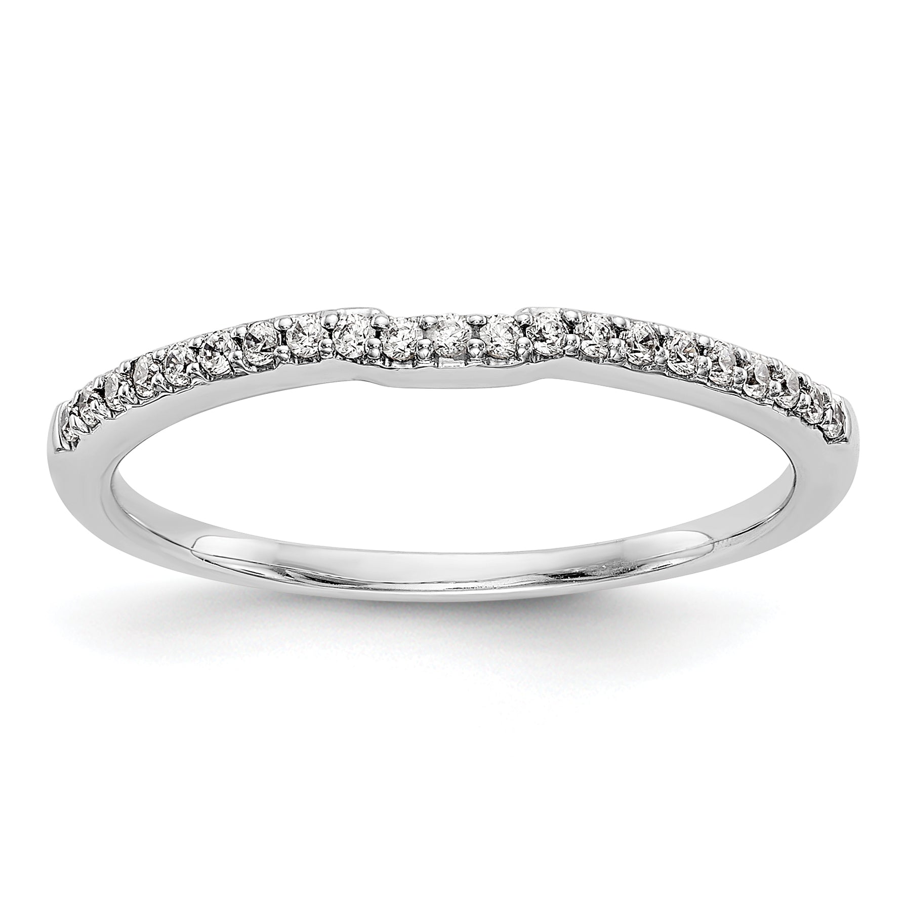 14K Weißgold Diamant-Trauring
