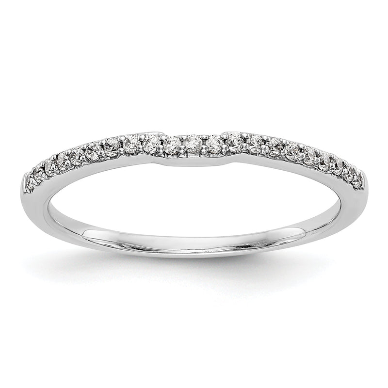 14K Weißgold Diamant-Trauring