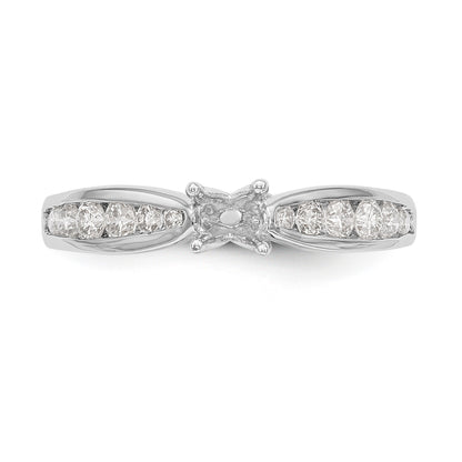 14K Weißgold Verlobungsring mit simulierten Diamanten