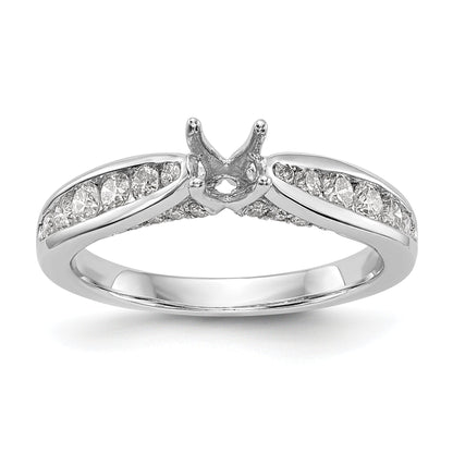 14K Weißgold Verlobungsring mit simulierten Diamanten