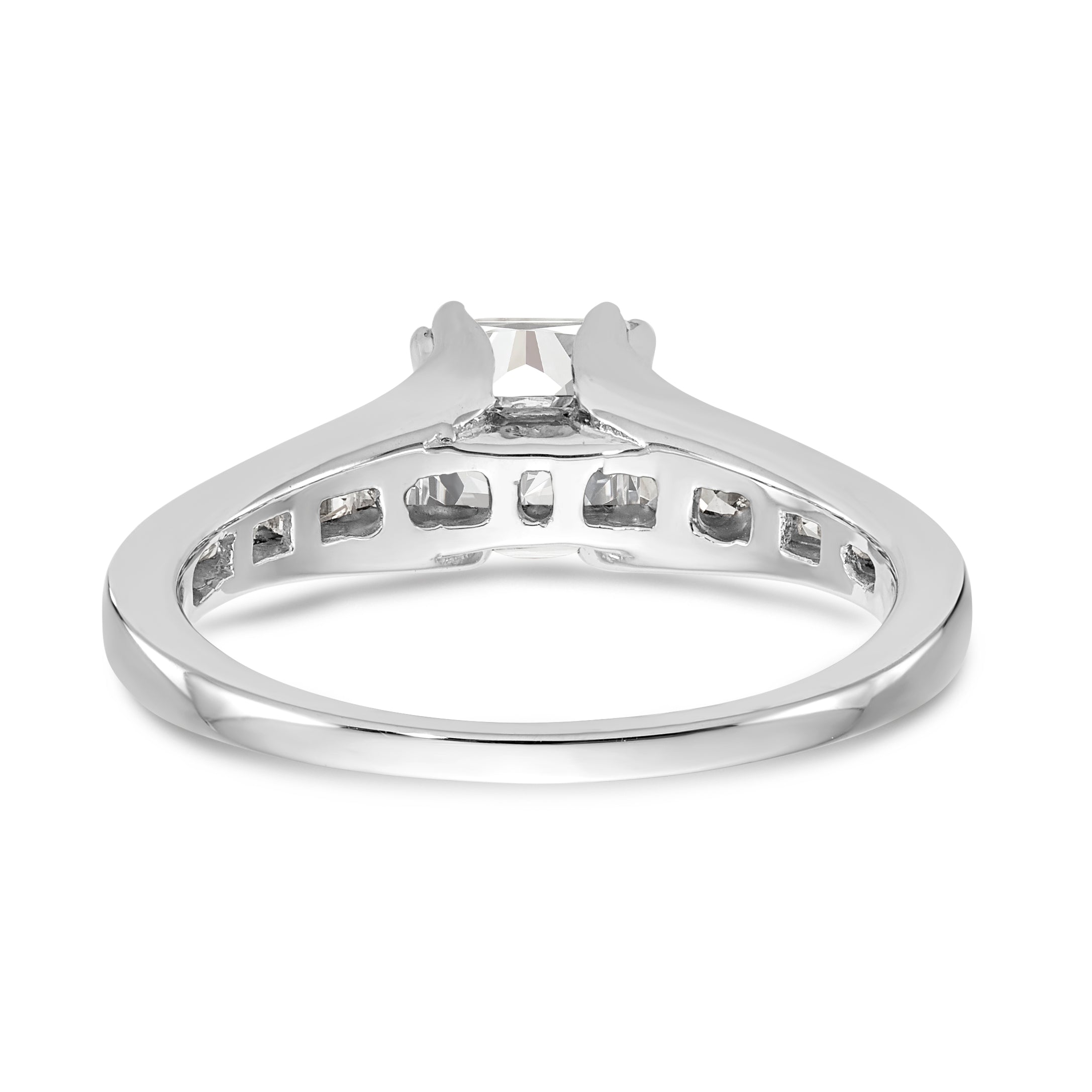 14K Weißgold Verlobungsring mit simuliertem Diamanten