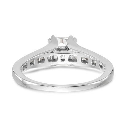 14K Weißgold Verlobungsring mit simuliertem Diamanten