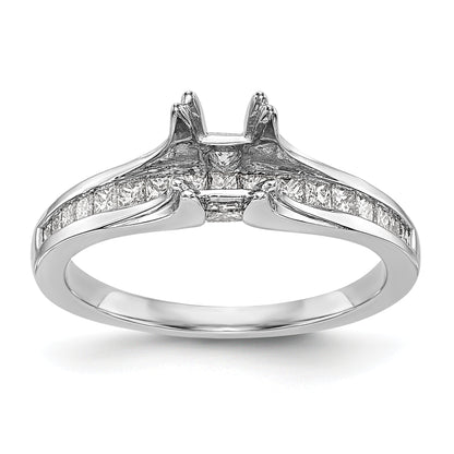 14K Weißgold Verlobungsring mit simuliertem Diamanten