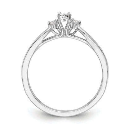 14K Weißgold Verlobungsring mit simuliertem Diamanten