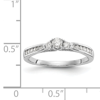 14K Weißgold Verlobungsring mit simuliertem Diamanten
