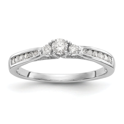 14K Weißgold Verlobungsring mit simuliertem Diamanten