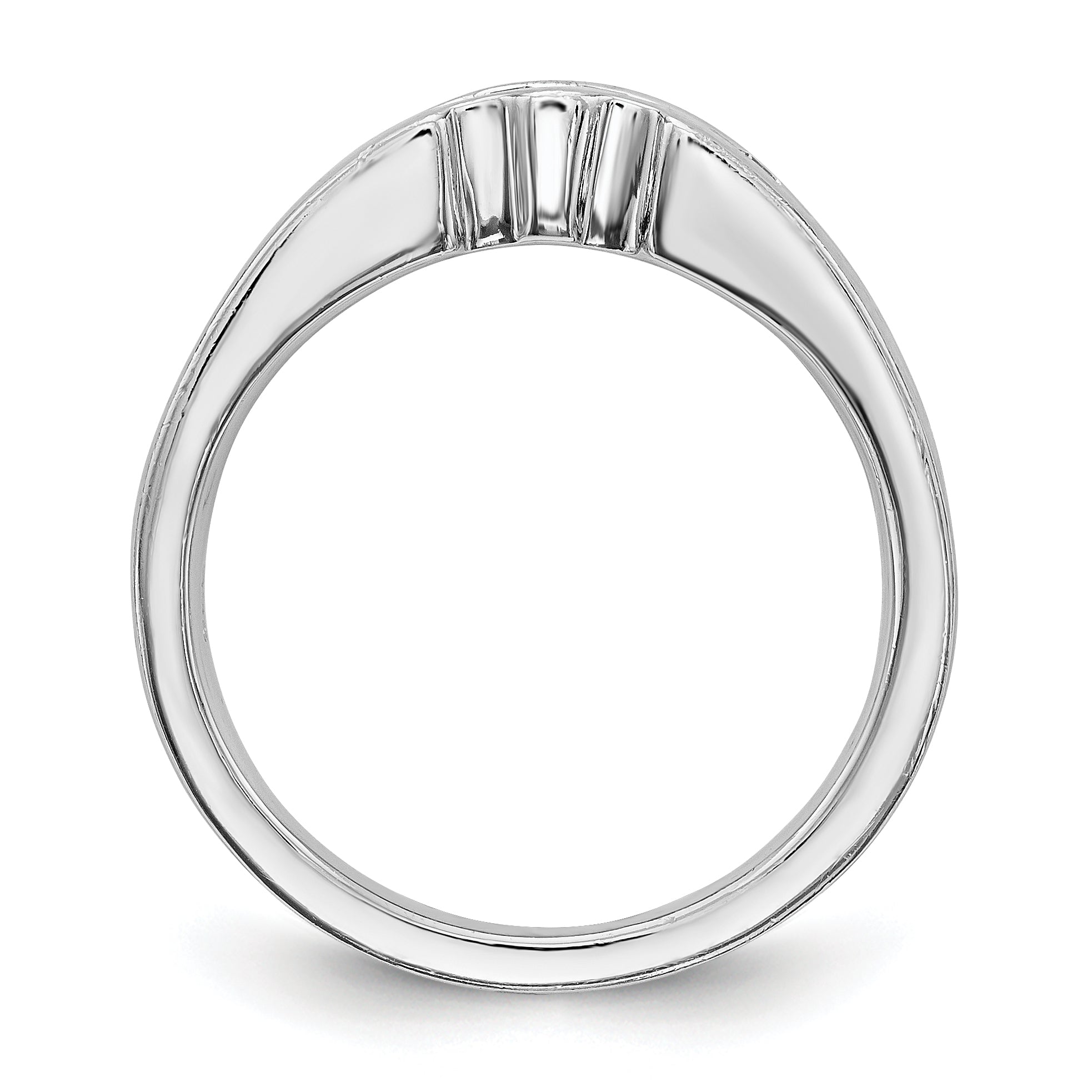 14K Weißgold Diamant-Trauring