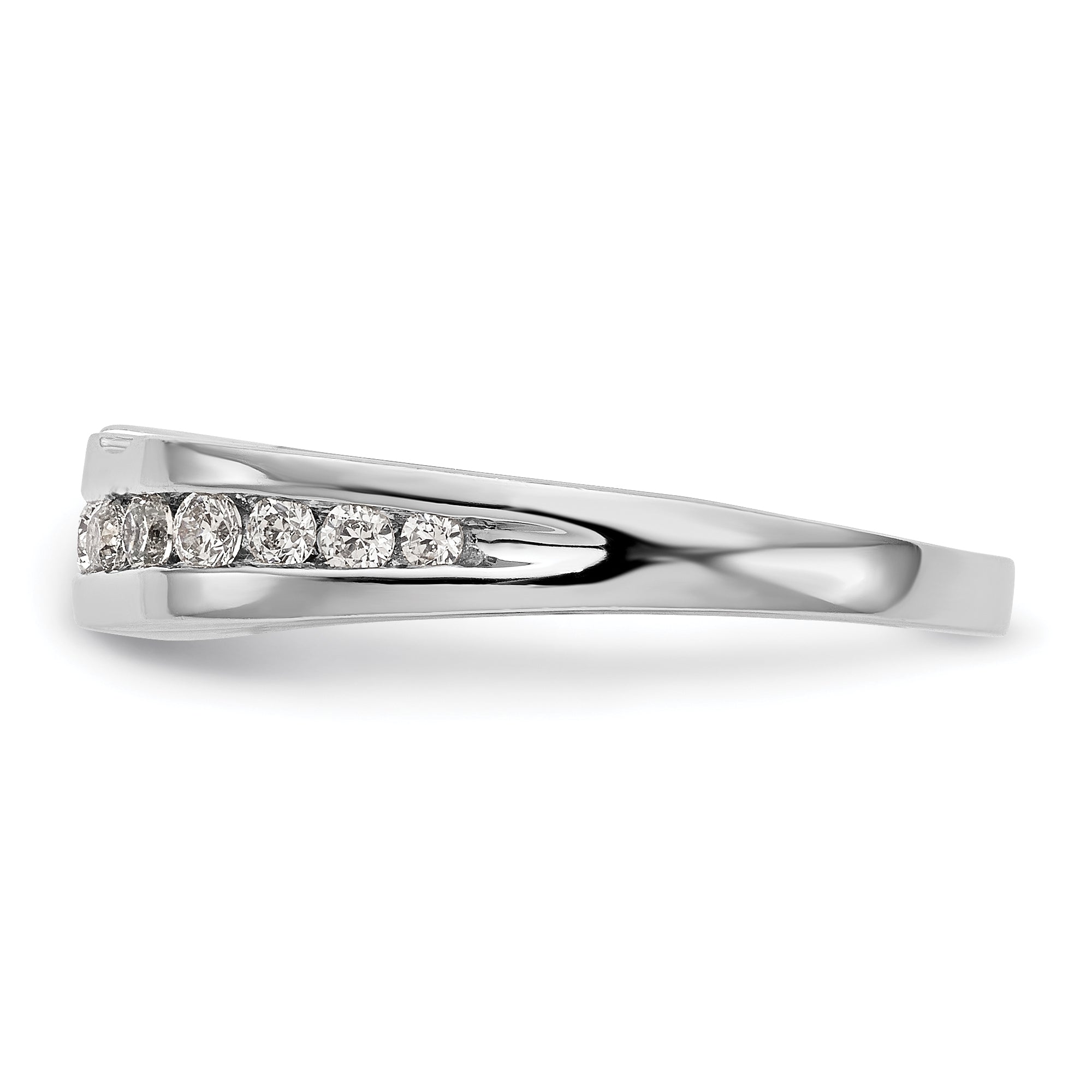 14K Weißgold Diamant-Trauring
