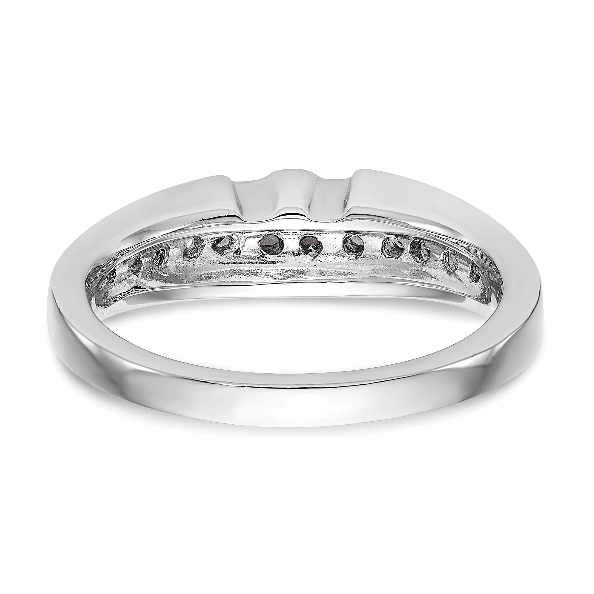 14K Weißgold Diamant-Trauring