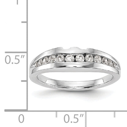 14K Weißgold Diamant-Trauring